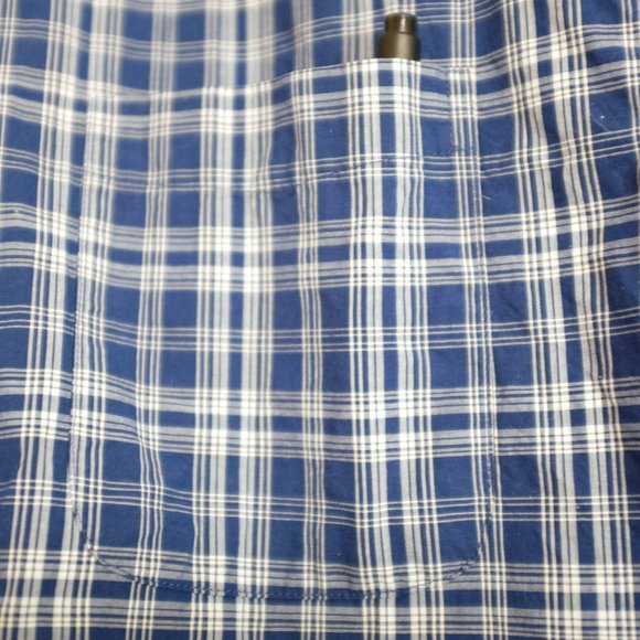 Marks And Spencer Blue Plaid Men's Shirt - Picture 3 of 12